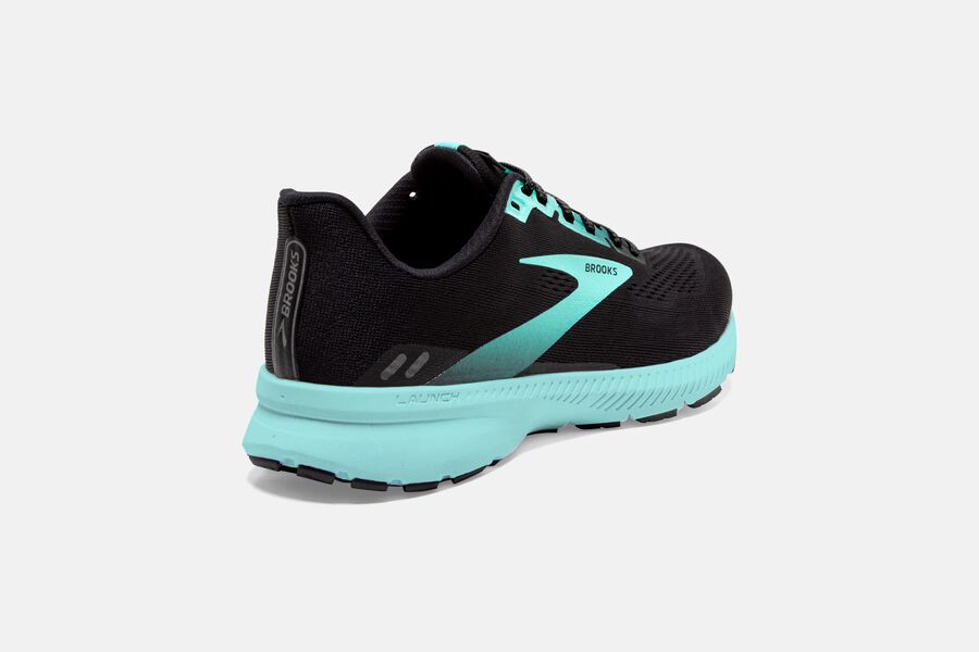 Brooks Running Shoes Womens Black/Blue - Launch 8 Road - 9061-AOHPV